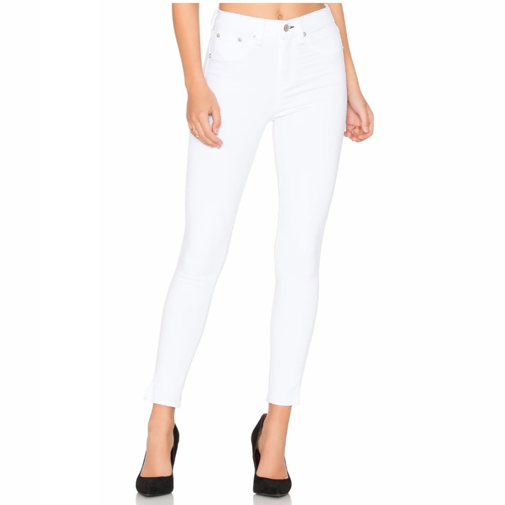 Rag & Bone 10 inch Capri Skinny White Jeans